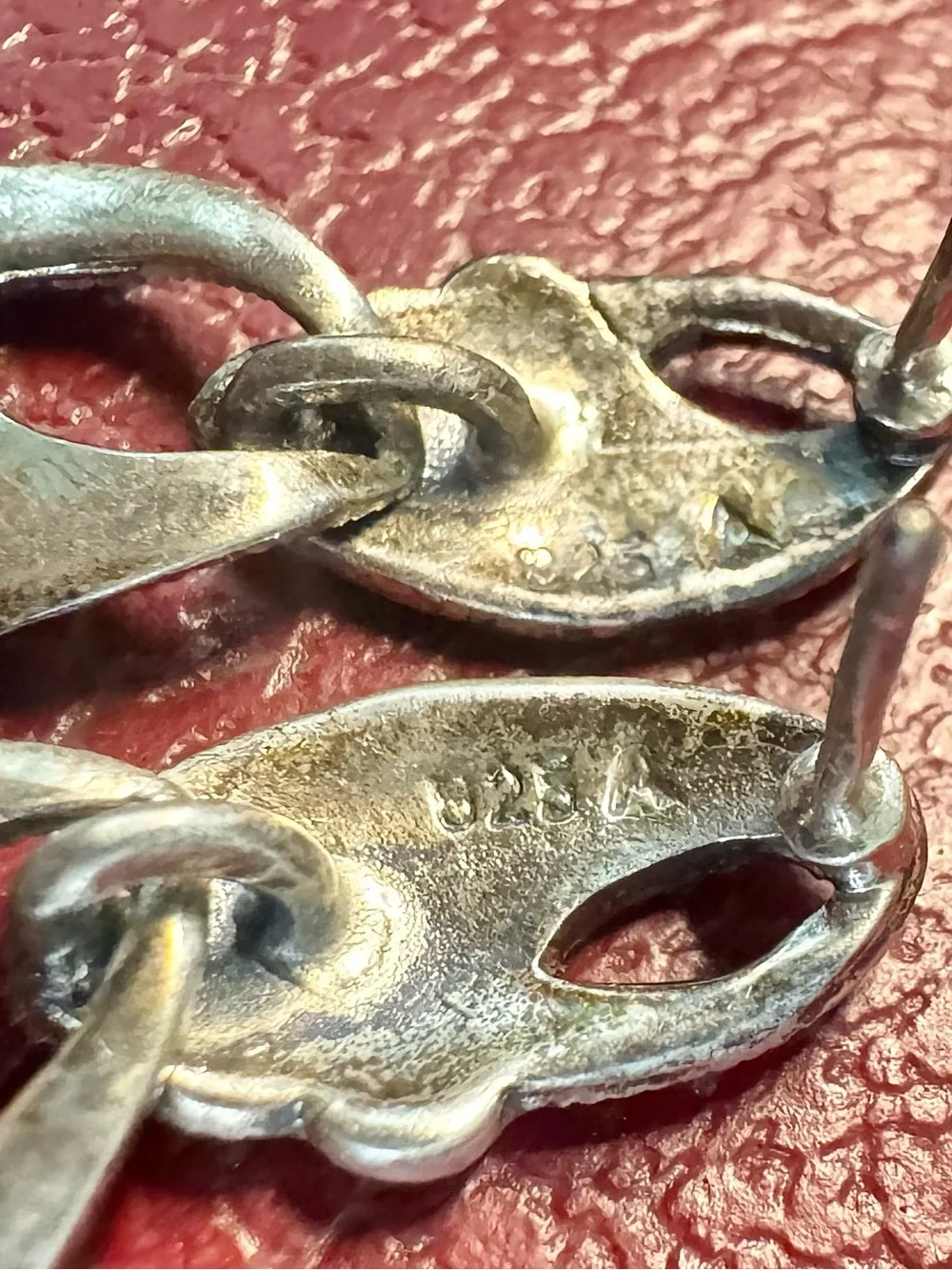 Vintage Sterling Silver Marcasite Drop Earrings
